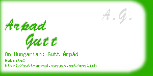 arpad gutt business card